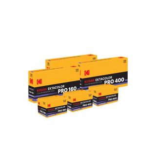 Kodak Ektacolor film boxes on a white background