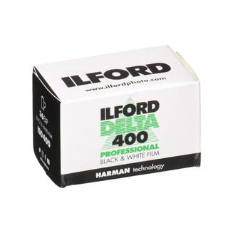 Box of Ilford Delta 400 Black & White Film